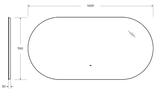 Зеркало с подсветкой Cezares Vague 140x70 с датчиком движения CZR-SPC-VAGUE-1400-700-MOV