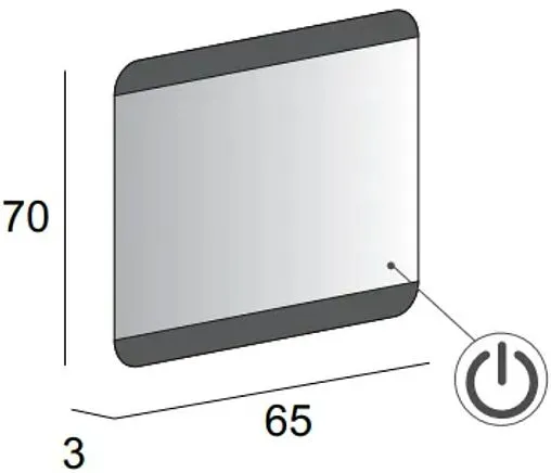 Зеркало с подсветкой Cezares 65x70 45004