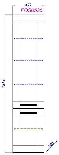 Шкаф-пенал подвесной Aqwella Foster 35 дуб сонома FOS0535DS