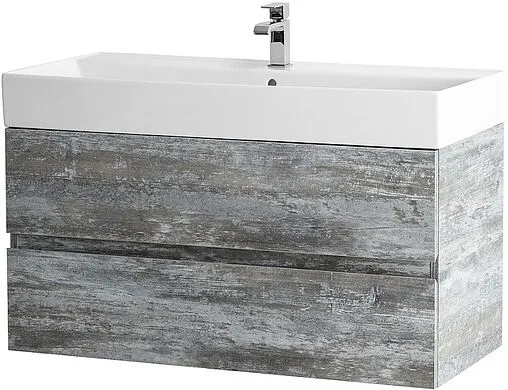 Тумба-умывальник подвесная Cezares Molveno 46 100 Legno Grigio MOLVENO 46-100-2C-SO-LG+CZR-MIL-100-LVB