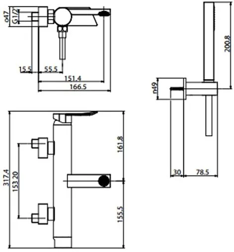 Смеситель для ванны Gattoni Soffio хром 8100/81C0