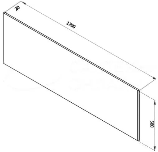 Панель для ванны фронтальная BERGES 170 белый 051003