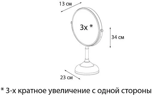 Косметическое зеркало Fixsen Antik бронза FX-61121A