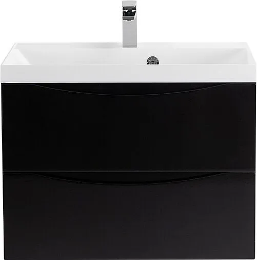 Тумба-умывальник подвесная BelBagno MARINO 60 Nero Lucido MARINO-600-2C-SO-NL-P+BB600/450-LV-MR-AST