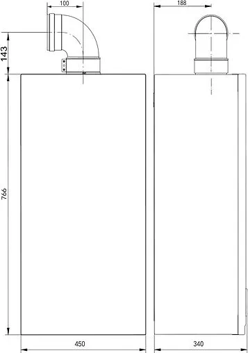 Настенный газовый котел двухконтурный турбированный 31кВт Baxi ECO Life 31F 7813724