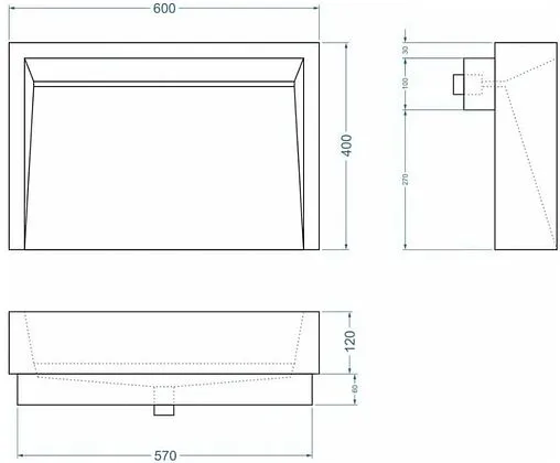 Раковина Uperwood UPD Mariana графит 291020217