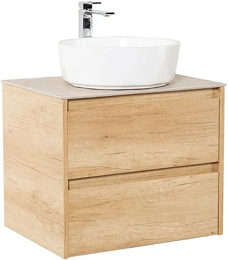 Тумба-умывальник подвесная BelBagno KRAFT 60 Rovere Nebrasca Nature KRAFT-600-2C-SO-RNN+