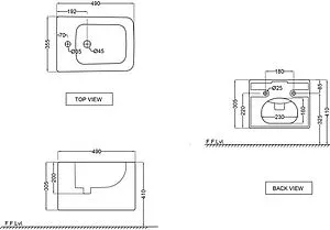 Биде подвесное Jaquar Kubix белый KUS-WHT-35153 Биде подвесное Jaquar Kubix белый KUS-WHT-35153, 2