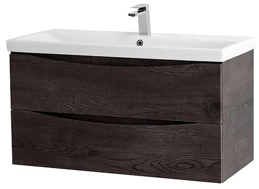 Тумба-умывальник подвесная BelBagno MARINO-CER 100 Rovere Nature Grigio MARINO-CER-1000-2C-SO-RNG-P+BB-0324-100-LVB