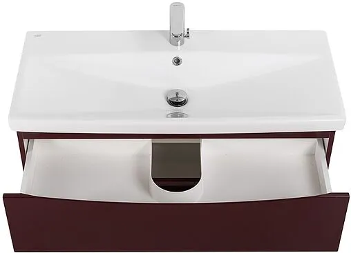 Тумба-умывальник подвесная BelBagno MARINO-CER 80 Bordo Lucido MARINO-CER-800-2C-SO-BRDL-P+BB-0322-80-LVB