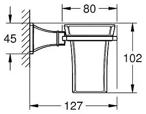 Стакан Grohe Grandera хром/золото/белый 40626IG0 Стакан Grohe Grandera хром/золото/белый 40626IG0, 3