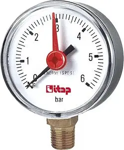 Манометр радиальный Itap 50мм 6 бар ¼" 482B014R Манометр радиальный Itap 50мм 6 бар ¼" 482B014R, 3