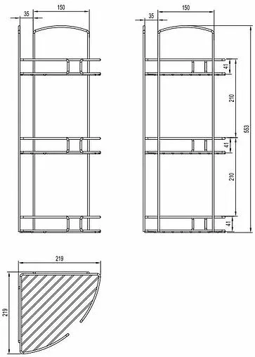 Полка Milardo Shelf хром 111WC30M44