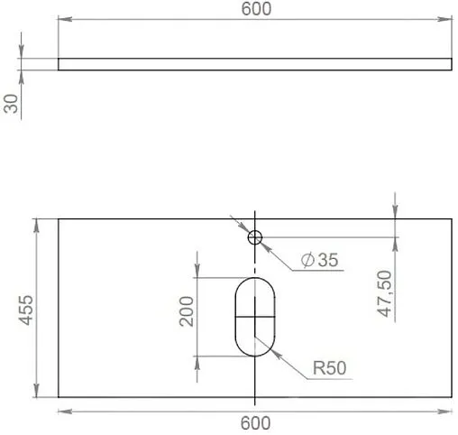 Столешница Uperwood UPD Tanos чёрный матовый 293020560