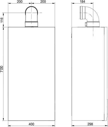 Настенный газовый котел одноконтурный турбированный 14кВт Baxi ECO Life 1.14F 7860077