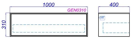 Комод Aqwella Genesis 100 миллениум серый/белый GEN0310MG