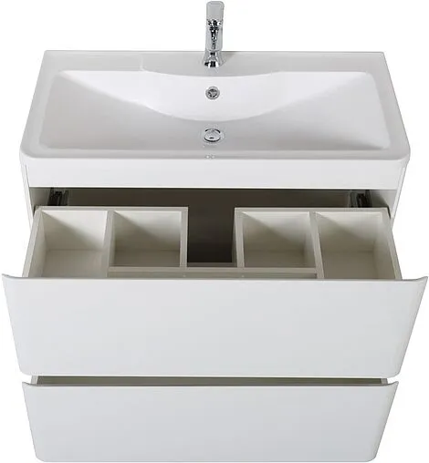 Тумба-умывальник подвесная BelBagno ALBANO 80 Bianco Lucido ALBANO-800-2C-PIA-BL+