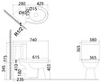 Унитаз-компакт угловой Creo Ceramique Project белый PR1002S+PR1003D+PR1001S