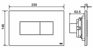 Клавиша смыва для унитаза OLI Karisma Oliveira 641015 черный матовый Клавиша смыва для унитаза OLI Karisma Oliveira 641015 черный матовый, 2