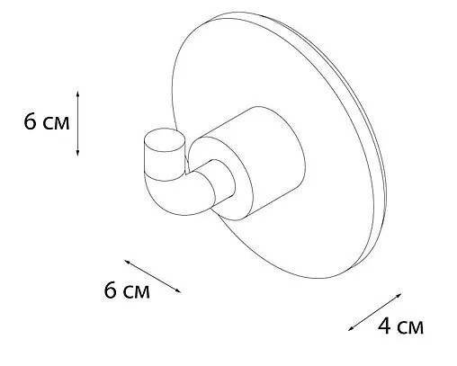 Крючок Fixsen Round хром FX-92105