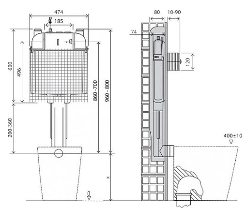 Комплект 5 в 1 BelBagno Janice BB124CB /BB124SC/BB025-CS/BB004-PR-BIANCO с кнопкой BB004-PR-BIANCO белый глянцевый