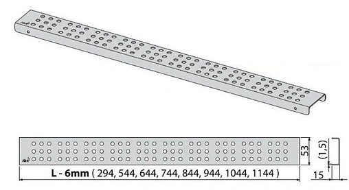 Решетка для лотка 1144мм AlcaPlast Cube-1150L