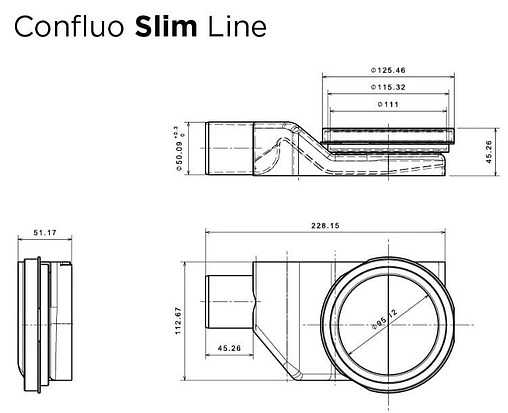 Лоток душевой Set 850мм h=72мм 0.8л/сек Pestan Confluo Slim Line+ 850 13100029