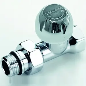 Вентиль терморегулирующий прямой ½" в/н Tiemme хром 3300025 Вентиль терморегулирующий прямой ½" в/н Tiemme хром 3300025, 1