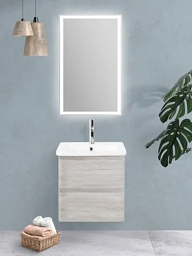 Тумба-умывальник подвесная BelBagno ALBANO 60 Rovere Vintage Bianco ALBANO-600-2C-SO-RVB+BB600/455-LV-MR-ALR