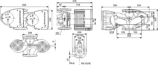 Насос циркуляционный Grundfos MAGNA1 D 80-40 F 99230413