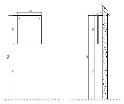 Шкаф-зеркало BelBagno 60 хром SPC-1A-DL-BL-600