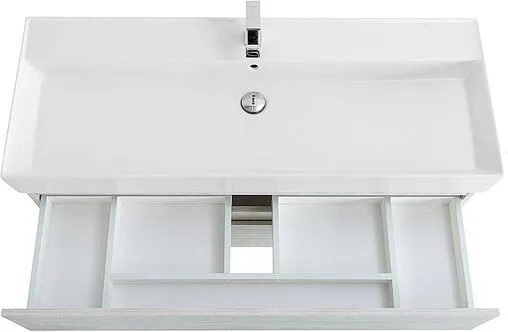 Тумба-умывальник подвесная Cezares Molveno 46 120 Legno Bianco MOLVENO 46-120-2C-SO-LB+CZR-MIL-120-LVB