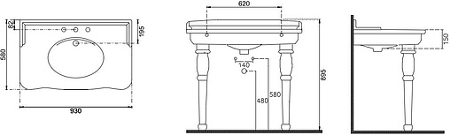 Ножки Isvea Regina белый 10RE38003SV