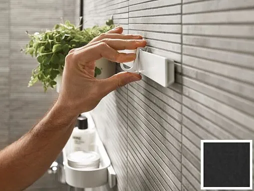 Крючок узкий 2шт Hansgrohe WallStoris чёрный матовый 27929670