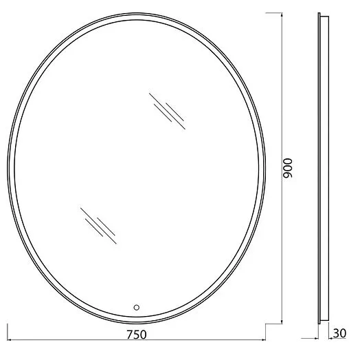 Зеркало с подсветкой BelBagno 75x90 SPC-VST-750-900-LED-TCH