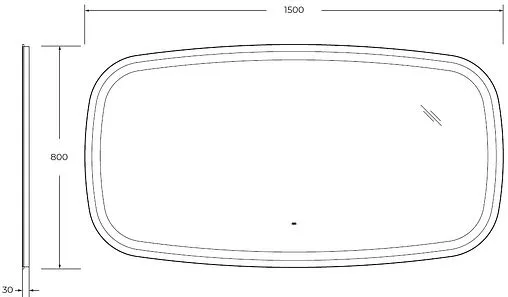 Зеркало с подсветкой Cezares Molveno 140x80 CZR-SPC-MOLVENO-1500-800-MOV