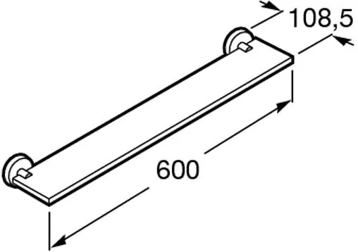 Полка Roca Twin хром 816708001