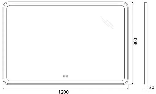 Зеркало с подсветкой BelBagno MARINO 120x80 с подогревом SPC-MAR-1200-800-LED-TCH-WARM