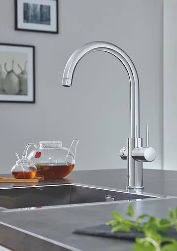 Смеситель для кухни с фильтром и встроенным нагревом воды Grohe Red II Duo хром 30079001