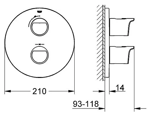 Термостат для 1 потребителя Grohe Grohtherm 2000 New хром 19354001