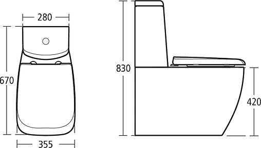 Унитаз-компакт Ideal Standard Ventuno белый T321501+T416401