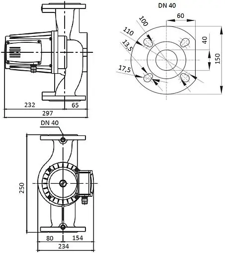 Насос циркуляционный Shinhoo BASIC 40-12F 71221003