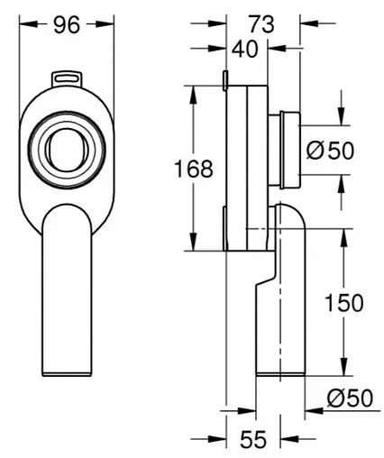 Сифон для писсуара Grohe Bau Ceramic 39733000