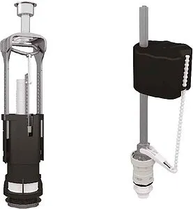 Комплект арматуры для бачка двухрежимный ½" пластик нижний OLI URAL II + UNI BOTTOM ½ 171014 Комплект арматуры для бачка двухрежимный ½" пластик нижний OLI URAL II + UNI BOTTOM ½ 171014, 3