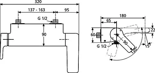 Смеситель для ванны Ideal Standard Attitude хром A4604AA