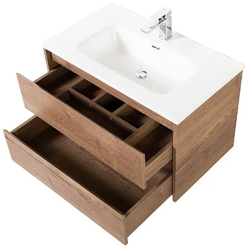 Тумба-умывальник подвесная BelBagno KRAFT 80 Rovere Tabacco KRAFT-800-2C-SO-RT+