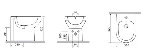 Биде напольное Am.Pm Spirit 2.0 белый C703111WH