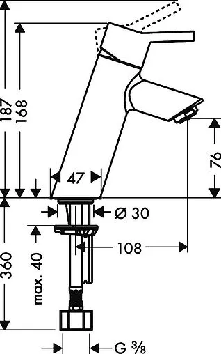 Смеситель для раковины Hansgrohe Talis 80 хром 32041000