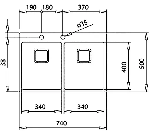 Мойка кухонная Teka ForLinea RS15 2B 740 POLISHED нержавеющая сталь полированная 115030011