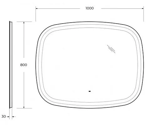 Зеркало с подсветкой Cezares Molveno 100x80 CZR-SPC-MOLVENO-1000-800-MOV